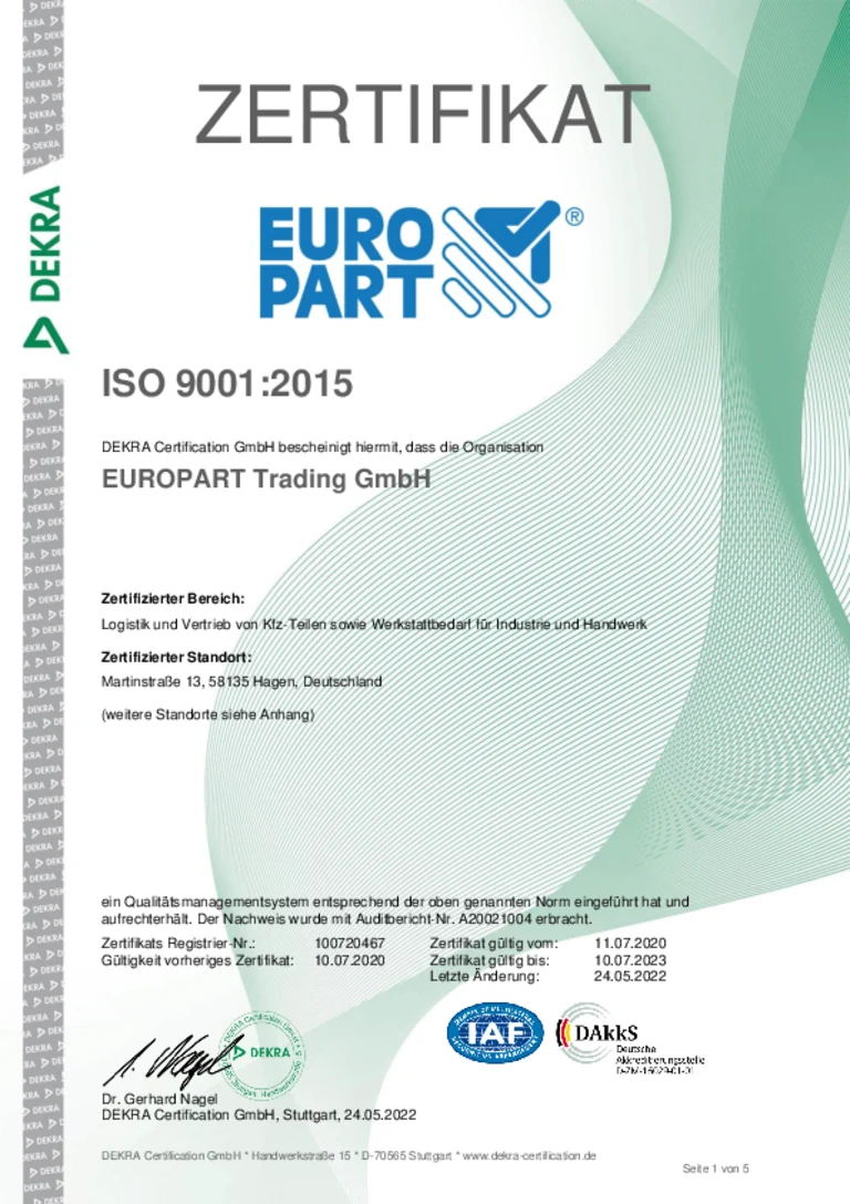 ISO 9001:2015 Trading